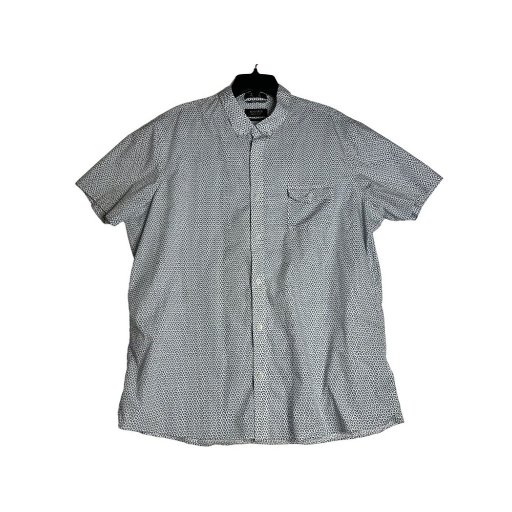 Nordstrom Trim Fit Button Up Short Sleeve Shirt Mens 2XL XXL